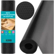 Korbi Zaščitna preproga proti zdrsu črna 300x50 cm