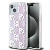 DKNY Etui DKNY Liquid Glitter Multilogo za iPhone 15/14/13 - roza