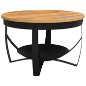 Vidaxl Klubska mizica O 68x43 cm trden akacijev les
