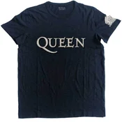 Queen Logo & Crest (Applique) Navy Blue XL Majica