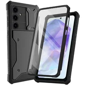 Overboard Ovitek za Samsung Galaxy A55, robusten ovitek , črn (dva okvirja)