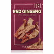 The Saem Natural Mask Sheet Red Ginseng maska iz platna za kompleksno nego 21 ml