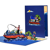 shumee 3D pop-up športna voščilnica - Ribolov