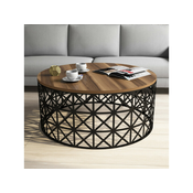 Hanah Home Sto za kafu Selin Metal Ferforje - Orah