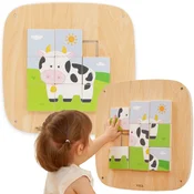 Viga Toys VIGA Drewniana Tablica Manipulacyjna Sensoryczna Układanka Obrazkowa