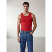 ARMIE Majica The Peter Muscle-Fit Ribbed Tanktop - Red rdeča