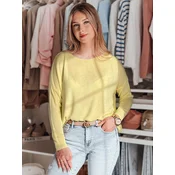Ženski oversized pulover SENZIA limona