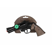 Alltoys Policijski revolver Gold colection srebrna kovina 12 nabojev