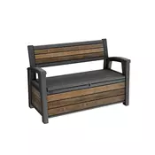 Decocoat plastična vrtna klop/skladišče 227 L oreh