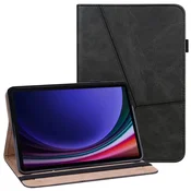 GS Ovitek za Samsung Galaxy Tab S10 Lite/S10 FE/S9 FE/S9, Classic, z držalom za pisalo, črn