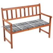 Vidaxl Vrtna klop z blazino 120 cm trden akacijev les