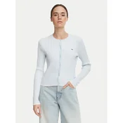 Tommy Jeans Pletena jopa svetlo modra