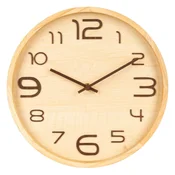 Get and Give Drveni zidni sat Diem, O 30cm, Prirodno drvo, Analogni