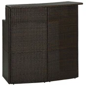 Vidaxl Vrtna barska miza 120x55x110 cm poli ratan