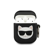 Silikonski etui Karl Lagerfeld za Apple Airpods - črn