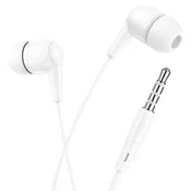 Hoco Žične ušesne slušalke z 3,5-mm priključkom Hoco M97, bele