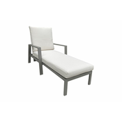 Ležalnik Triest z oblazinjenem nastavljivo naslonjalo iz aluminija - barva: sivi aluminij, dolžina: 1570 mm, širina: 800 mm, 900 mm, Liegenhöhe: 400 mm