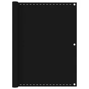 Vidaxl Balkonsko platno črno 120x600 cm HDPE