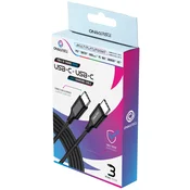 Polnilni kabel Oniverse USB-C® na USB-C® - 3 m, črn (PS5)