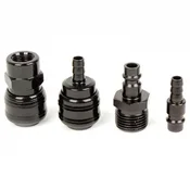 Spojnica pneumatska 1/2+1/4+8mm+8mm crna Womax