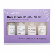 Olaplex Hair Repair Treatment Kit darilni set serum za lase Intensive Bond Building Hair Treatment No.0 155 ml + nega za lase Hair Perfector No.3 100 ml + šampon Bond Maintenance Shampoo No. 4 100 ml + balzam Bond Maintenance Conditioner No. 5 100 ml za ženske