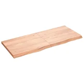 Vidaxl Mizna plošča sv. rjava 120x50x(2-4)cm obdelana trdna hrastovina