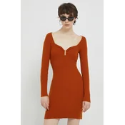 Obleka Abercrombie & Fitch rjava barva