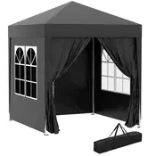 Homestar Zložljiva nadstrešnica 2x2x24 m črna