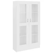 Vidaxl Vitrina bela 82,5x30,5x150 cm iverna plošča