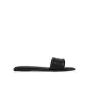 Natikači Calvin Klein Round Flat Sndl Lth Bar Hw 2 HW0HW02925 Črna