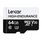 Lexar High-Endurance microSDHC/microSDXC pomnilniška kartica 64GB