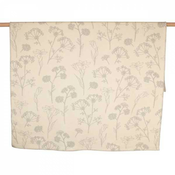 Odeja Jade 150 x 200 cm iz organskega bombaža, cvetice - siva