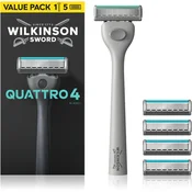 Wilkinson Sword Quattro brivnik + nadomestne britvice 5 kos