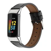 INF Usnjena zapestnica Fitbit Charge 5 bracelet leather Black, (21264715)