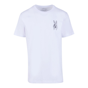 Mens T-shirt Peace Sign EMB - white
