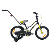 shumee Otroško kolo 16 palcev za fantka, krmilo, stranska kolesa, zvonec, Tiger Bike, črno, rumeno, Sun Baby