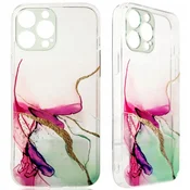 HURTEL Ovitek Marble Case za iPhone 12 Pro Max z gelom, marmorno-meta