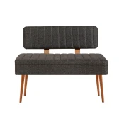 Hanah Home Trpezarijska klupa Vina 1053 110x85x36cm Bež-Antracit
