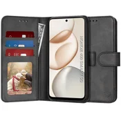 Techsuit Diary Book preklopna maska za Honor 400 Smart 5G / 400 Smart 4G / X7d 4G -crna