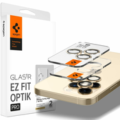 Spigen Zaščitno steklo za kamero telefona EZ Fit Optik Pro 2 Pack, zlato, iPhone 14 Pro/iPhone 14 Pro Max