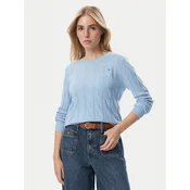 Tommy Hilfiger Pulover WW0WW43586 Svetlo modra Regular Fit