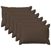 vidaXL Prevleka za blazino 6 pcs HOUTEN Taupe 50 x 70 cm Lažni lanu