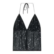 Bershka Top črna
