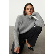 Trendyol Gray Wool High Collar Knitwear Sweater