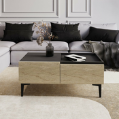 HANAH HOME Sto za dnevnu sobu Mia Travertine Anthracite