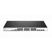D-Link DGS-1210-28MP/E L2 Gigabit Ethernet Managed Switch (10/100/1000) PoE Support 1U Black,Grey