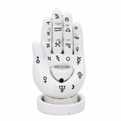 Dekoracija (za kadilo) Palmistry Backflow - Bela - U5827U1