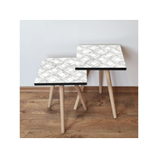 Hanah Home Sklapajuci Stocic 2 Komada 2SHP319 - Belo