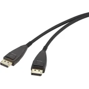 Renkforce Renkforce DisplayPort priključni kabel DisplayPort vtič\, DisplayPort vtič 20.00 m črna RF-3770962 8K UHD\, pozlačeni konektorji DisplayPort kabel, (20415321)
