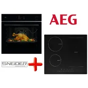 super set pečica AEG TR7PB731SB + plošča IKP62-0 SNEIDER